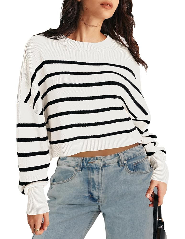 新品　WOMEN’S WR STRIPE CREW NECK KNIT S E55502s.jpg